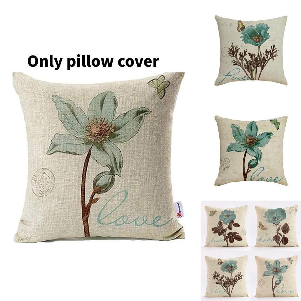 Floral Butterfly Pillowcase For Living Room Decor With Polyester Material For Home Use
