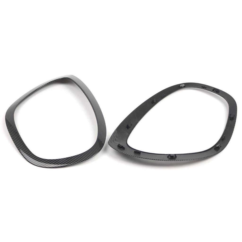 Headlight Trim, 2PC Left and Right Headlight Frame Bezel Surround Cover Replacement for     F60 F61 2017-2023, 51137388117, 51137388118