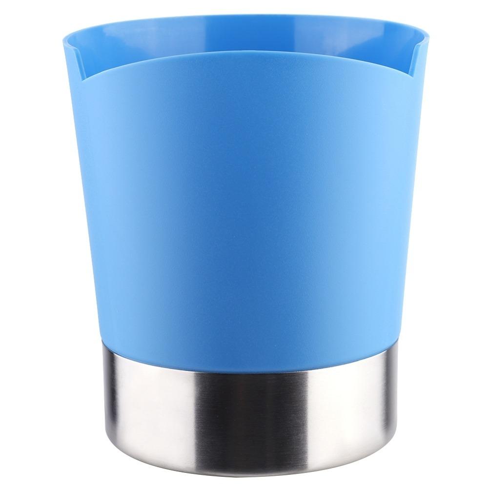Three Grid Storage Bucket Plastic Utensil Organizer Sturdy Storage Box Kitchen