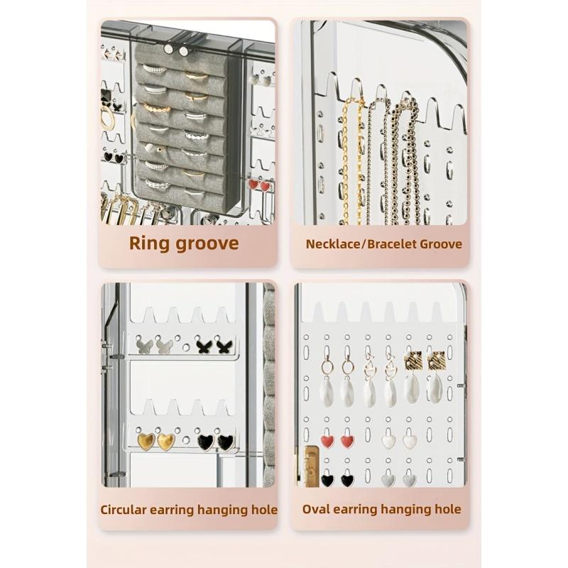 1PC Large-Capacity Wall-mounted Multi-functional Jewelry Storage Box For Earrings, Necklaces
