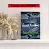 Seattle Seahawks Personalized Text Diamond Painting Round Diamond Mosaic Rhinestones Diamond Embroidery Craft Kit Wall Decor Without Frame
