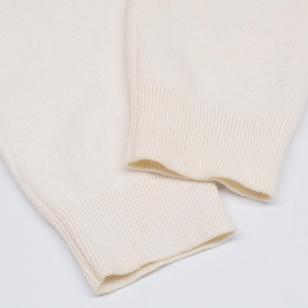 CABaN 39-02-14-02002 Cotton cashmere crew neck knit cardigan/ tops XS IvoryUsed