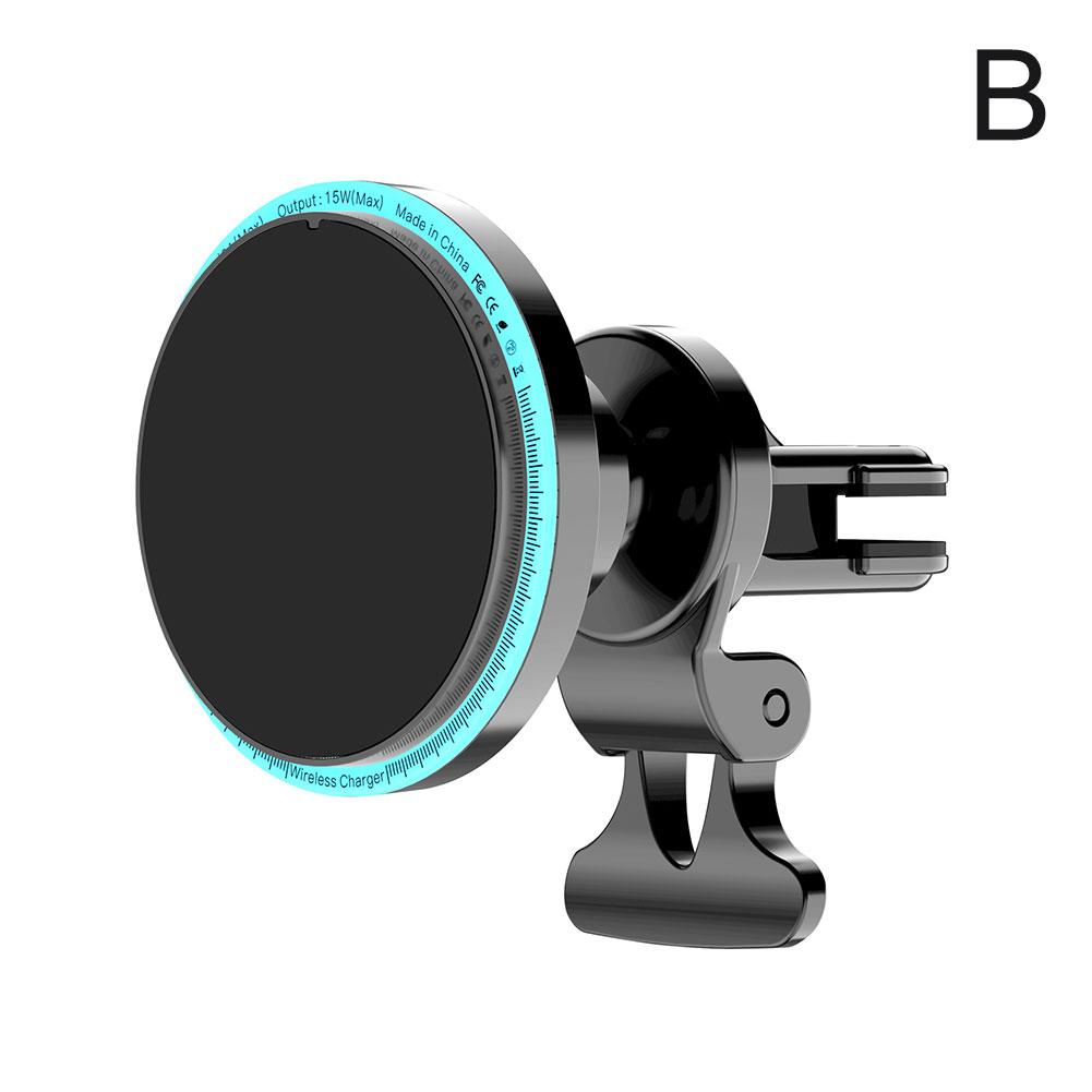 Magnetic Wireless Charger Car Holder For Macsafe Max Pro Fast 2A Wireless 15W 14 Mount C W6D6