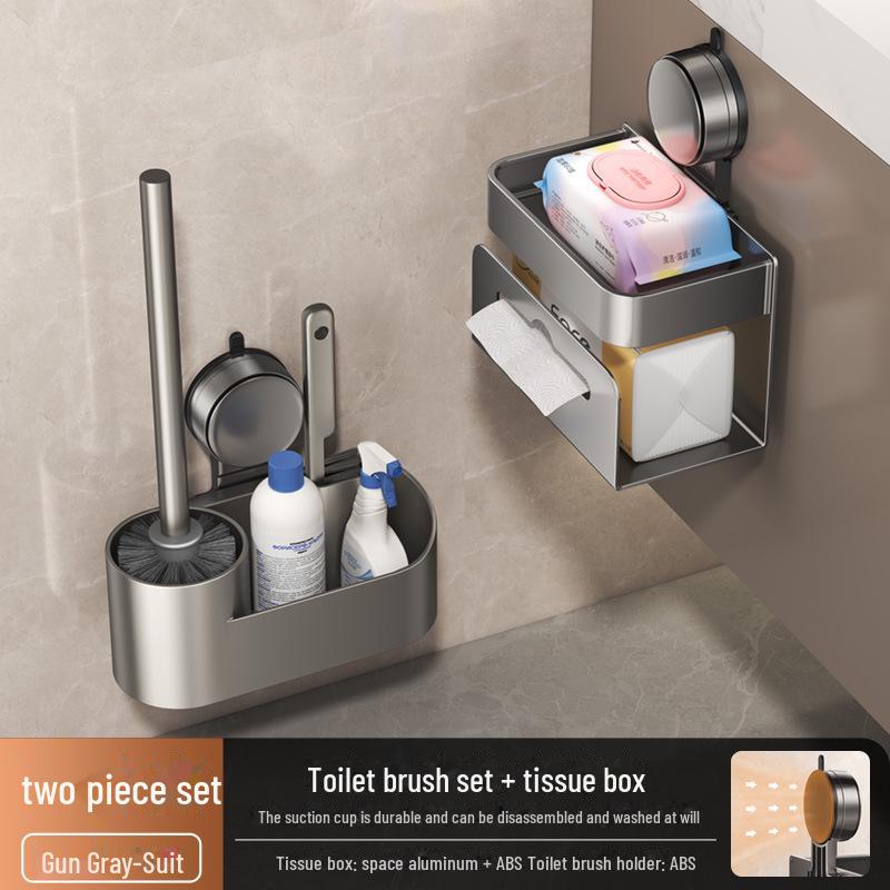 Suction Cup Toilet Brush: Punch-Free, No Dead Angle Cleaning Artifact