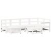 VidaXL Garden Furniture Set 7 Pcs White Solid Pine Wood 3250949