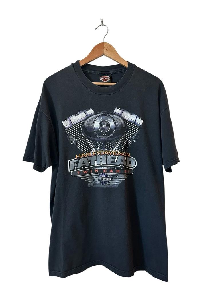 Vintage Harley Davidson Fathead T Shirt Men’s XL 90’s Twin Cam Black USA