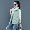 Autumn and Winter Women's Solid Color Loose Vest Stand-up Collar Short Vest Jacket Cotton Padded Women's Windproof Warm Vest