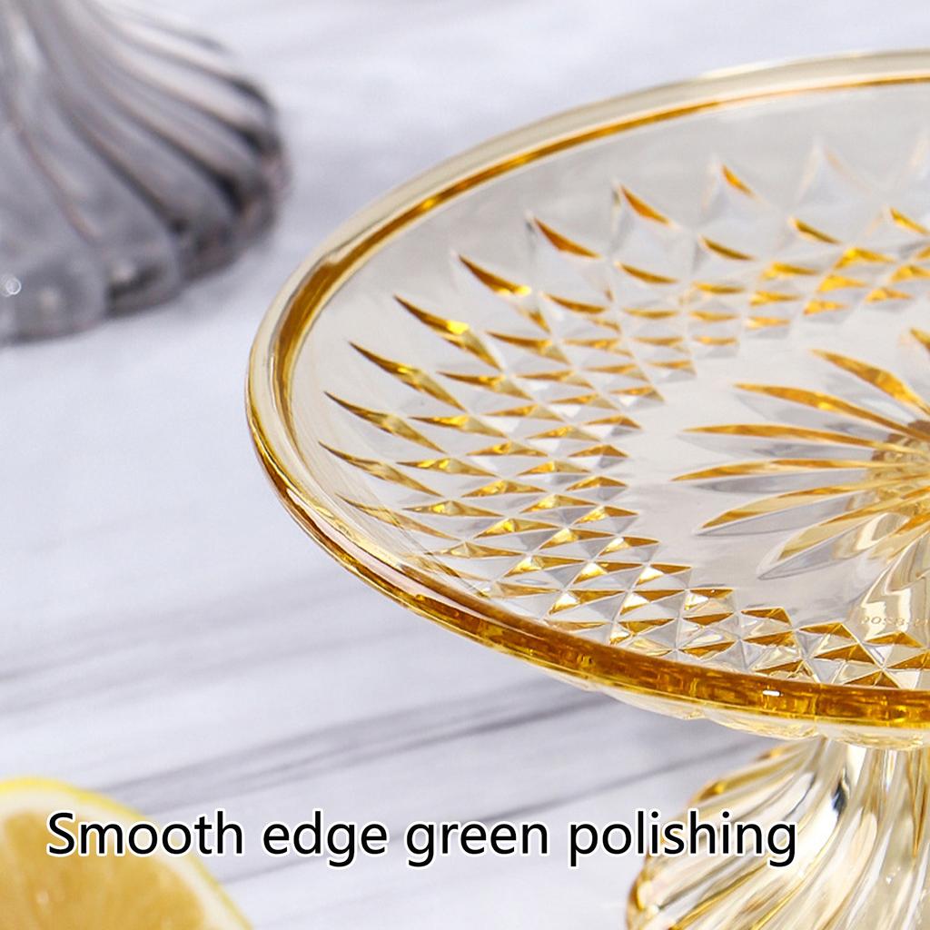Round Cake Stand Serving Tray Shatter-proof Dessert Plate with Stand for Party Decorating Supplies