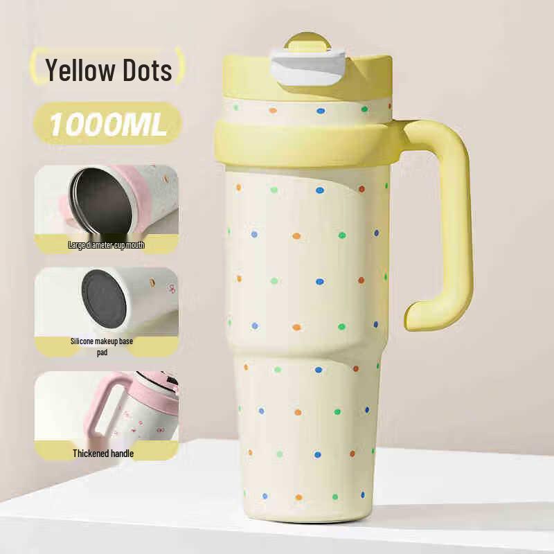 OLOEY Jumbo Insulated Water Bottle with Straw