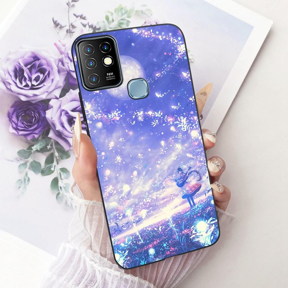 Case For Infinix Hot 10 Cover Aesthetic Cute Cat Fashion Funny Painted Bumper For Infinix Hot10 X682B X682C Casing