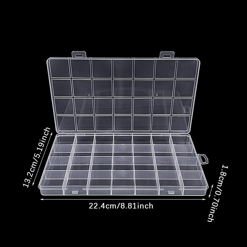 28 Grids Transparent Organizer Box Plastic Square Organizers Storage Boxes For Home Makeup Jewelry Accessories Organizer