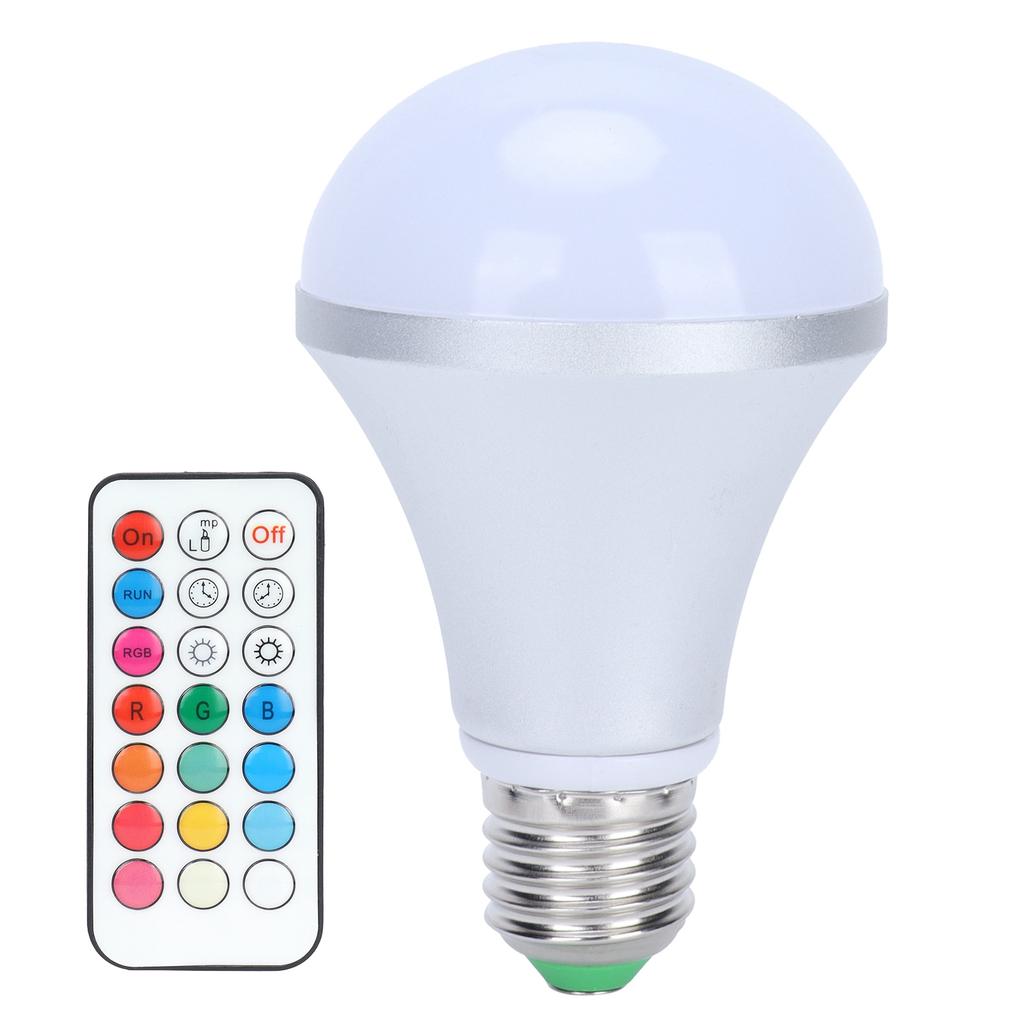 E27 16 Color RGB Bulb Colorful RGBW Bulb with Remote Control for Home Lighting 85‑265V