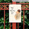 2D Flat 8×12 Inch "Happy 1st Father's Day To My Hero" Watercolor Dad Metal Sign - Sweet First Father's Day Wall Decor, Aluminum Hanging for Nursery