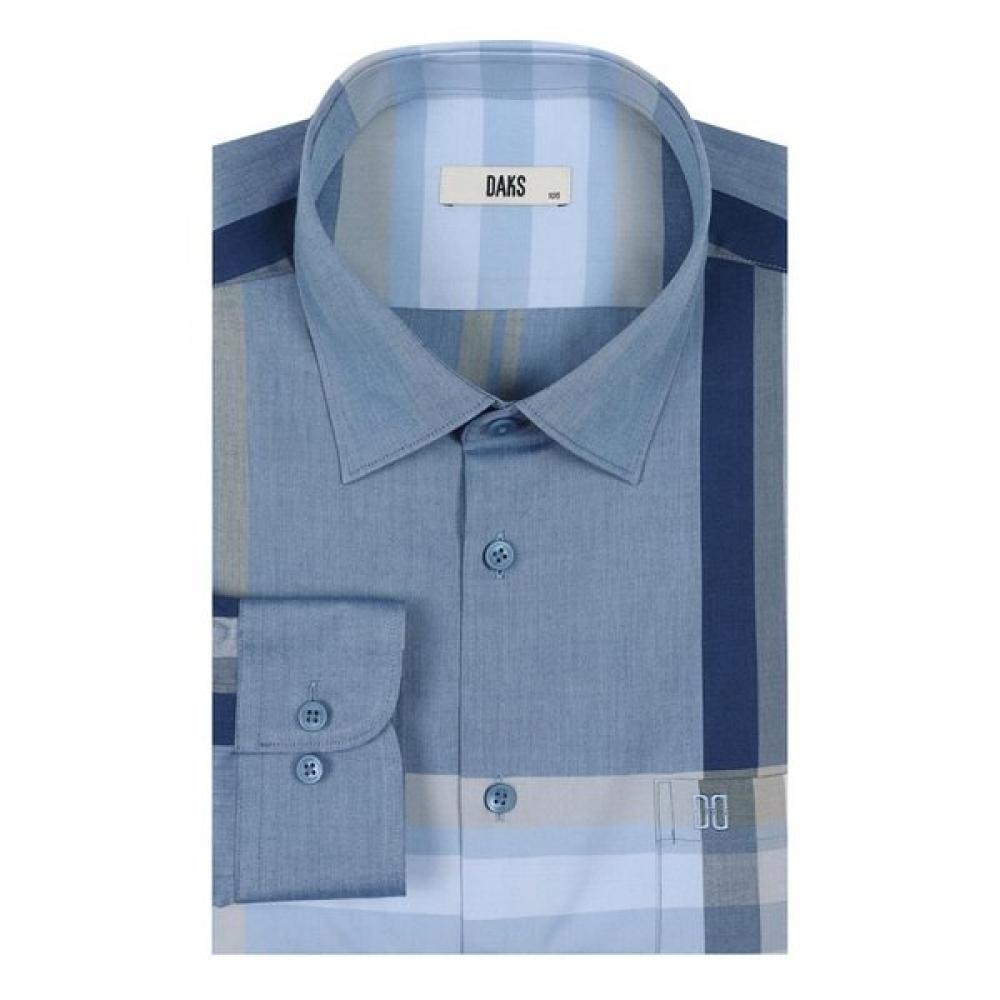 Daks Men S Cotton Blend Super Big Check Shirt dmp1Shcl101b1 