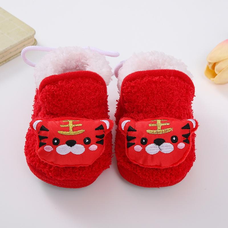 Детская обувь Теплая плюшевая обувь с мультяшной толстой мягкой подошвой для малышей — фото 7