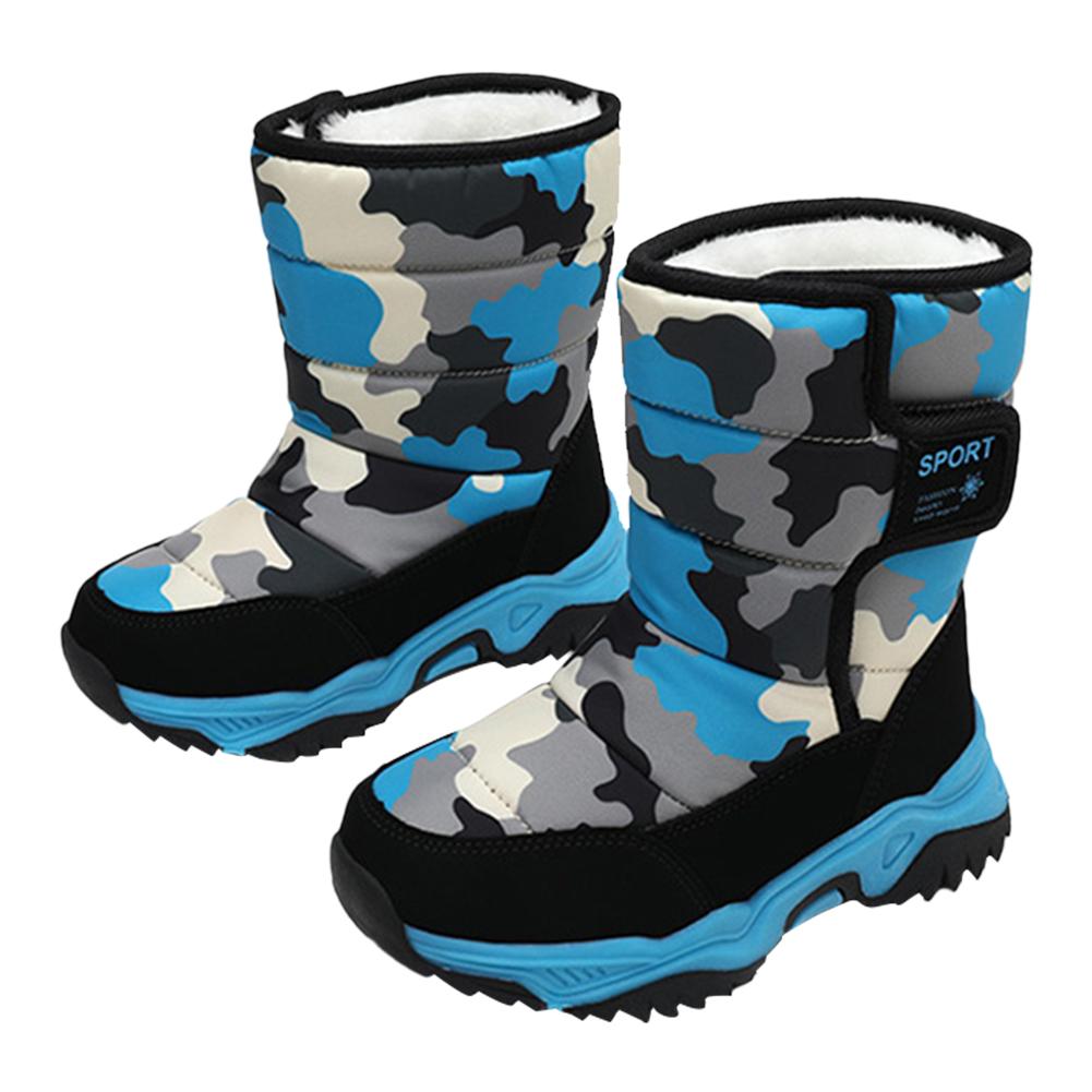 Kids Snow Boots Warm Anti-Slip Winter Shoes Toddler Winter Outdoor Boots for Boys Girls for Outdoor Skiing