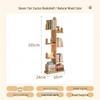 Miflame Solid Wood Cactus Tree Bookshelf