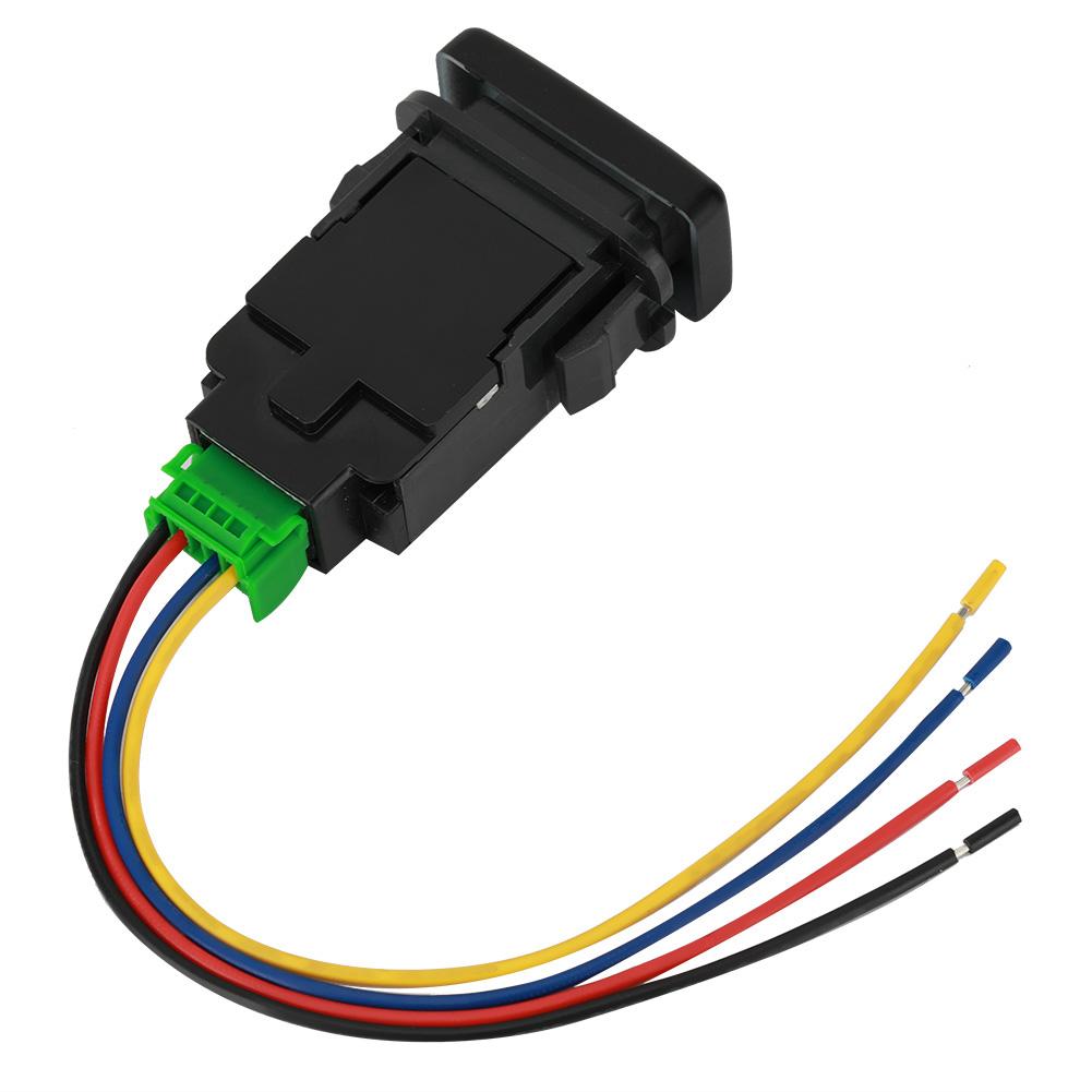 Push Toggle 12V 4-pole with LED Backlight Indicator Light for