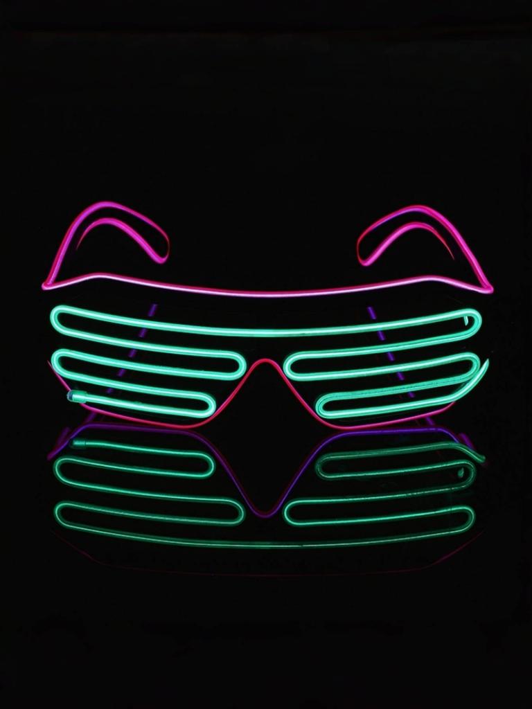 LED luminous glasses bar disco blinds atmosphere props party Cyberpunk sci-fi technology EL glasses glow (without batteries)