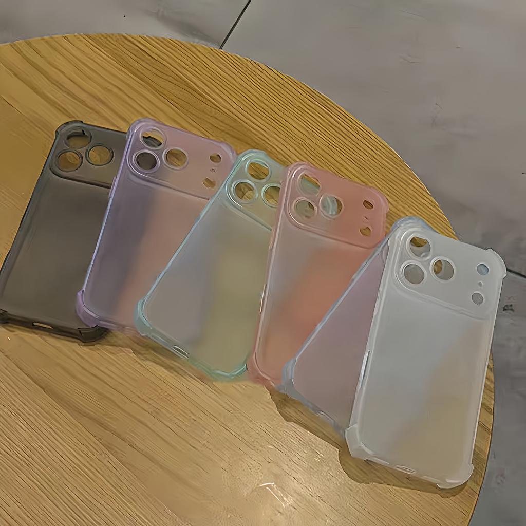Translucent Shockproof Silicone Phone Case for iPhone 17 ProMax Pro Air 16 Plus 16e 15 14 13 Mini 12 11 XS Max XR X/XS 7Plus/8Plus 7/8 Cover