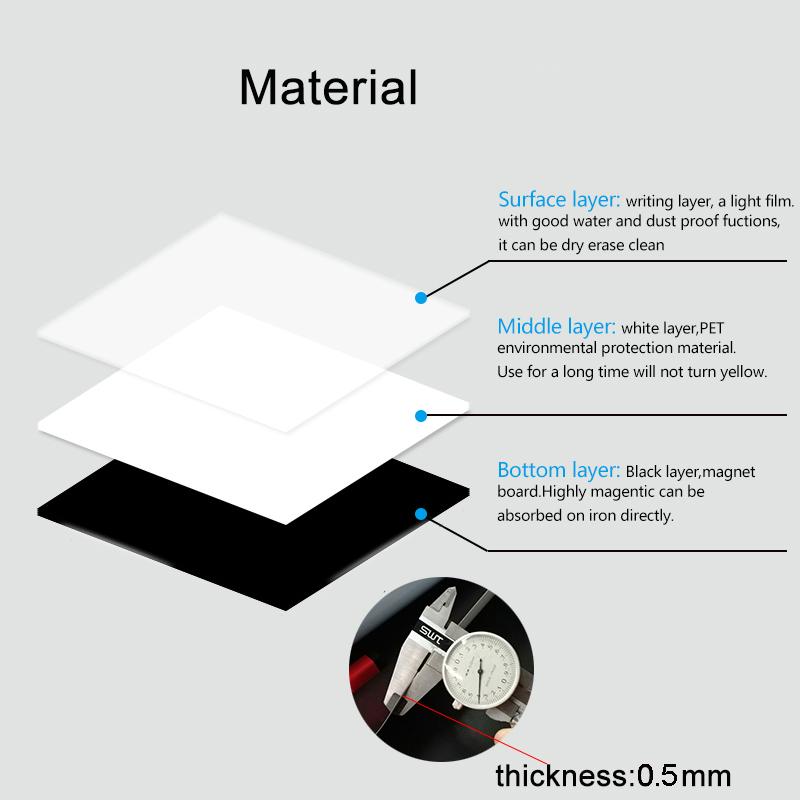 A3 Fridge Calendar Sheet Magnetic Sticker Message Board Menu Dry Erase Monthly Planner For Refrigerator Whiteboard