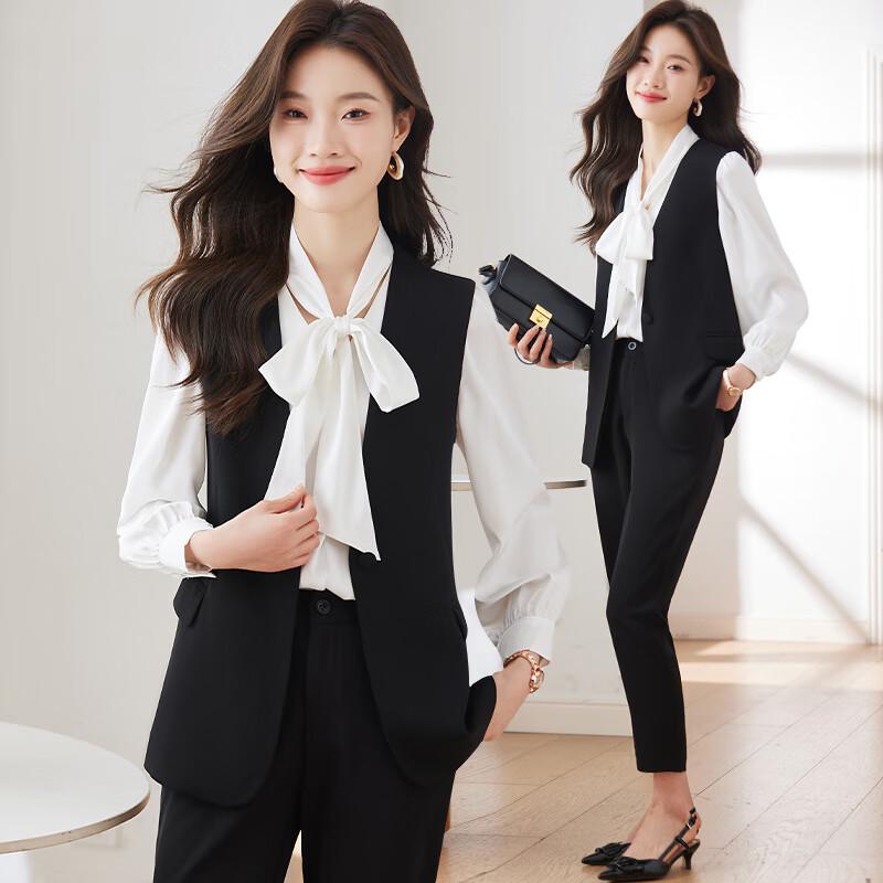 Women's Elegant Vest Suit Three-Piece Set