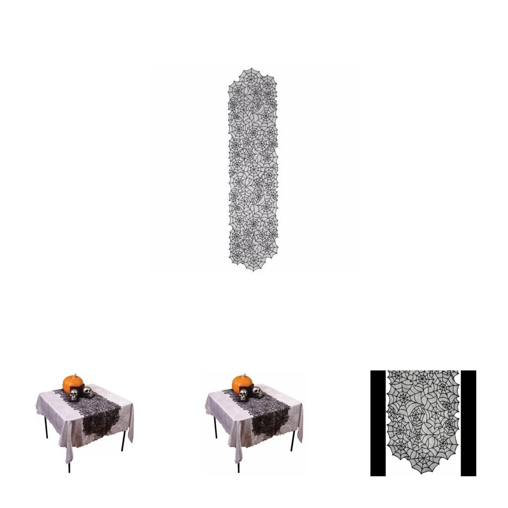 Halloween Spider Round Web Tablecloth Topper Premium Quality Classic Party Decor