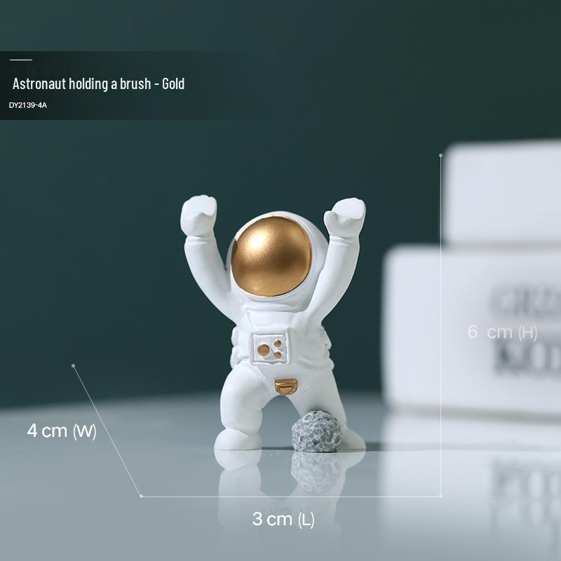 Astronaut Phone Holder, Pen Holder, and Tissue Box for Living Room Resin Ornaments.
