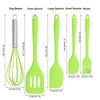 Cooking Spatula Set Silicone Baking Scraper Heat Resistant   Kitchen Utensil(Pink )