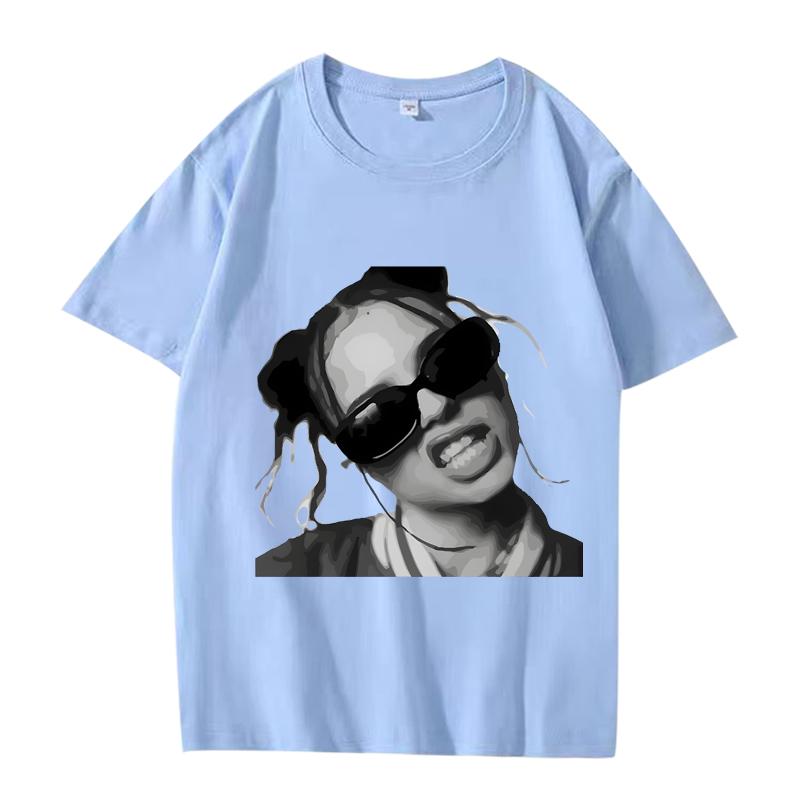 Monochrome Attitude Bad Girl Essential T Shirt Men Women Oversized 100% Cotton Short Sleeve Summer Print Unisextops