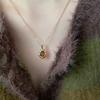 925 Silver Golden Tiger Eye Stone Necklace For Women Girl Circular Simplicity Jewelry Gift