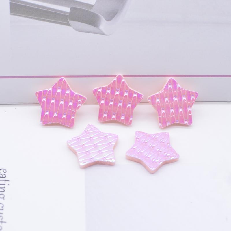 50Pcs 20mm PU Leather Star Applique for Handmade Hat Clothes Sewing Patches DIY Baby Headwear BB Clips Bow Decor Accessories