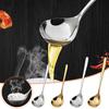 Stainless Steel Kitchen Spoons Thickened Large Capacity Tablespoon Long Handle Soup Congee Spoon Tableware For Sauce Broth Gravy