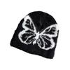 Cute Butterfly Imitation Mink Knitted Hat Cold Size Wool Hat Women's Fashion Versatile Headhat Tide