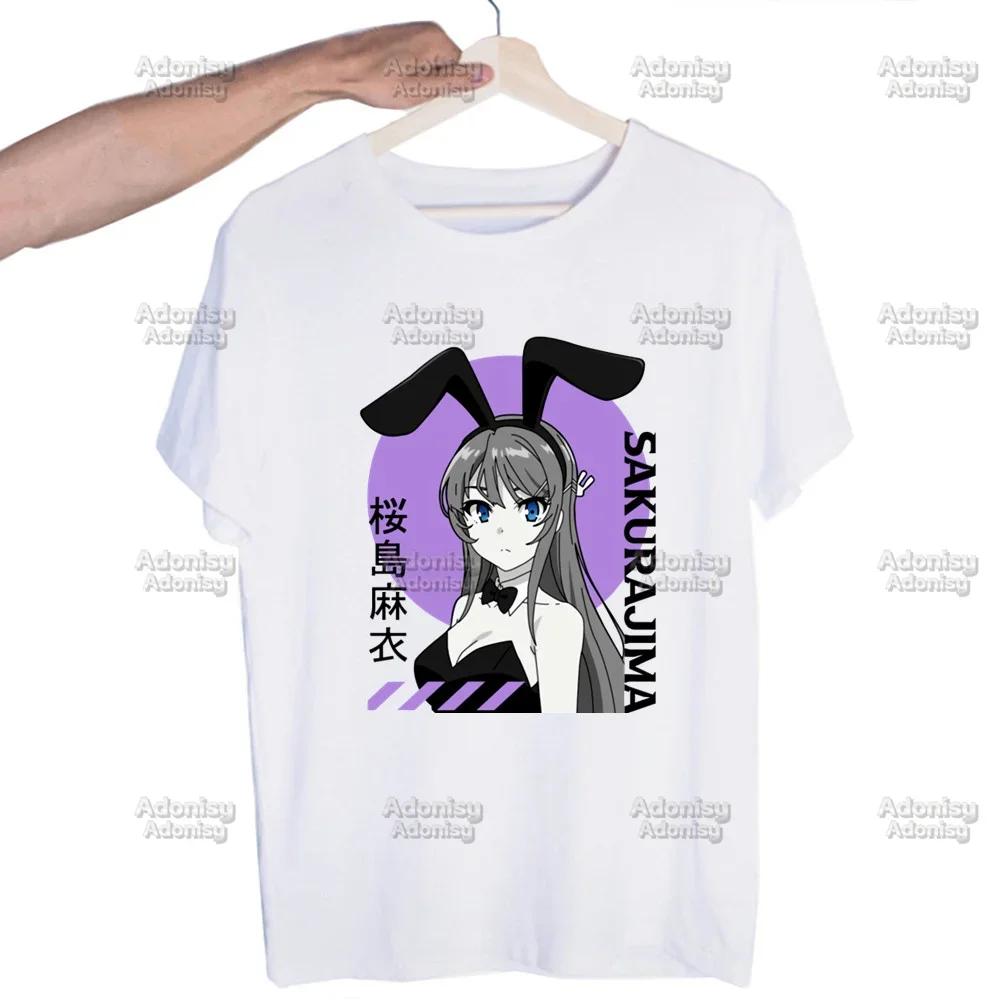 Mai Sakurajima Rascal Does Not Dream of Bunny Girl  Unisex T Shirt New O Neck Cotton T-Shirt Designer Tshirt Tops Tees Shirt