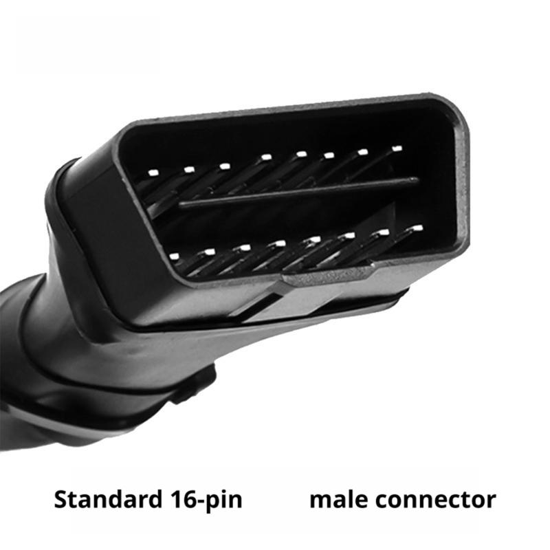 Scan Tool Use OBD2 Extension Adapter Cable 1 Male to 2 Female, 300mm Black Y Cable for Vehicle Diagnostics and OBD2 Port Access