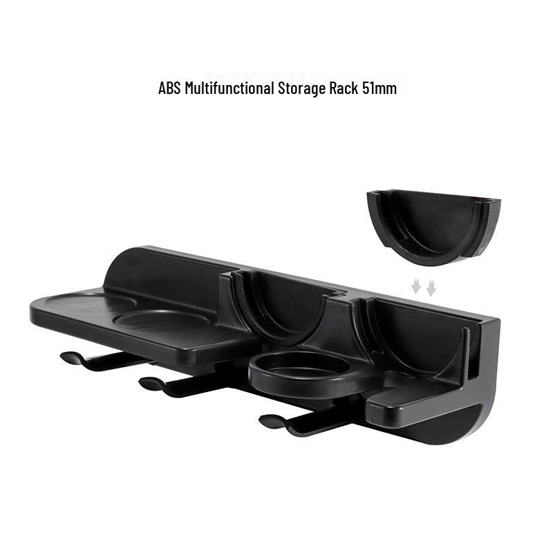Wall-Mounted Coffee Accessory Organizer with Tamper Holder & Hammer Bar