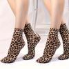 2 Pairs Leopard Ankle Socks for Women, Lightweight Breathable Stretch, Trendy Animal Pattern Casual Fashion Socks