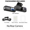 V22 4K Dual-Lens Dash Cam with GPS & Reversing Cam, Front & Rear Recording, Mobile App Integration