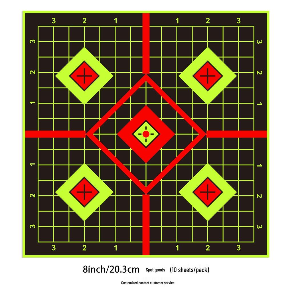 Autocolante Fluorescente Galbene pentru Țintă pentru Practică Precisă la Tragere
