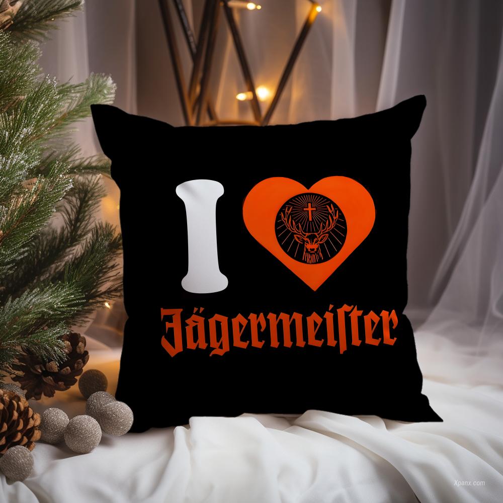 Mode J-Jagermeister Kissenbezug Premium Komfort Wendbarer Kissenbezug -Zwei-in-Eins-Design für jeden Raum & Autoinnenraum