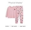 100% Cotton Women's Pajama Set – Breathable, Sweat-Absorbent, Long Sleeve Crew Neck for Indoor & Outdoor Wear (Autumn/Winter)