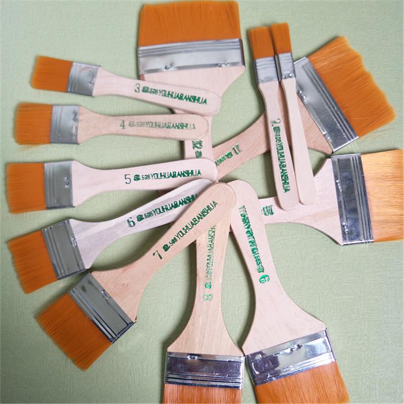 Nylon Hair Oil & Acrylic Paintbrush Set for Art Supplies