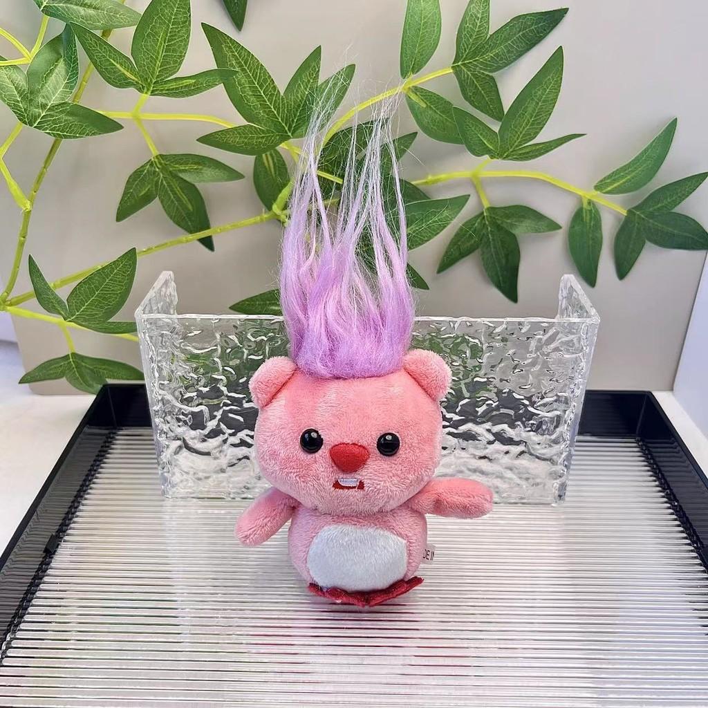 Plush Playful Loopy Beaver Doll Keychain Featuring Ultra Soft Material In Various Colors