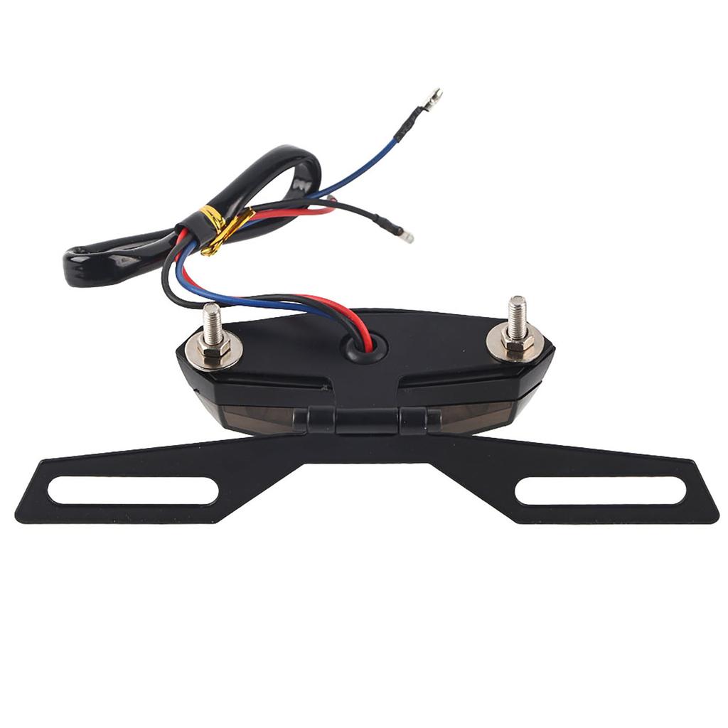1Pc Motorcycle Dirt Bike LED Tail Brake Light License Plate Mount Holder Bracket Red Blue Light