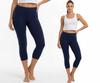 Cotton Leggings 3/4 Polish Manufacturer NAVY BLUE Color Size L