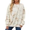 New Autumn and Winter Maple Leaf Print Round Neck Sweatshirt Pullover Hoodie Long Sleeve Women's Clothing