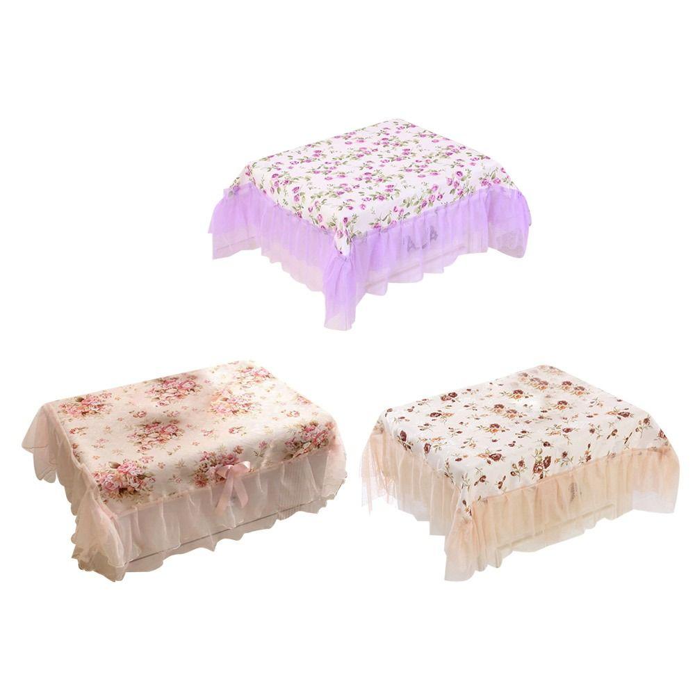 75*80cm Bedside Cabinet Tablecloth Universal Protective Towel Flower Lace Embroidery Table Cloths