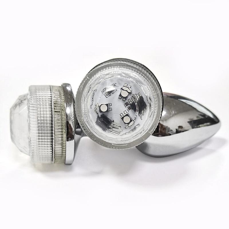 Metal Butt Plug with Fairy Lights - Anal Dilator & Flirting Toy