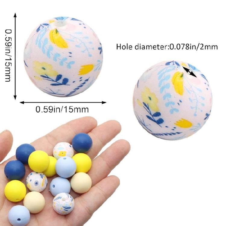 Bracelets Beads Silicone Material Colorful Loose Bead Jewelry Making Supplies